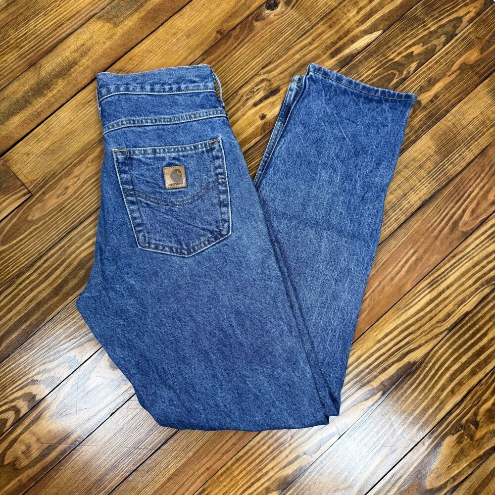 Carhartt B17 Relaxed Fit Tapered Leg Jeans 28x32 - Darkstone Blue Denim